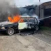 Автомобиль загорелся этим утром в подмосковном Серпухове